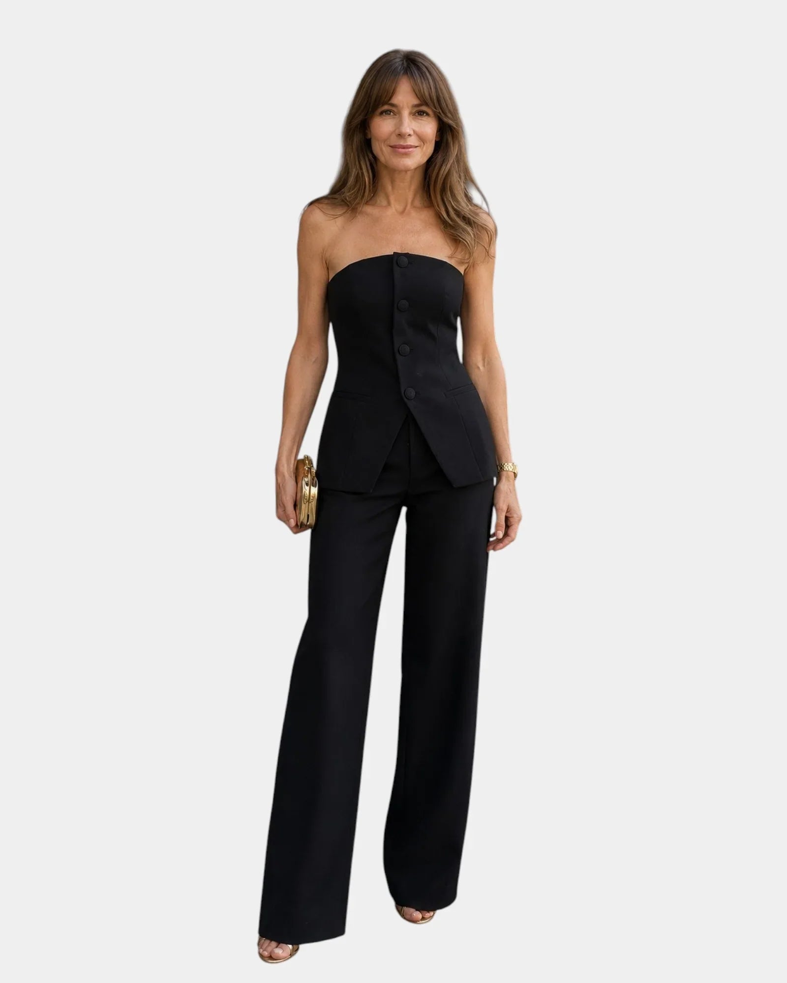 Eda | Set with top and wide-leg trousers