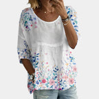 Laure | Embroidered Flower Blouse