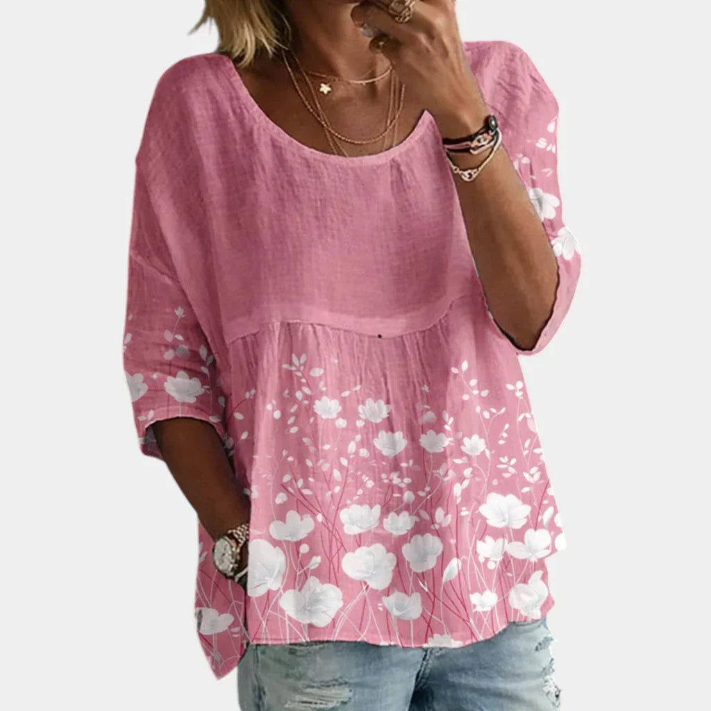 Laure | Embroidered Flower Blouse