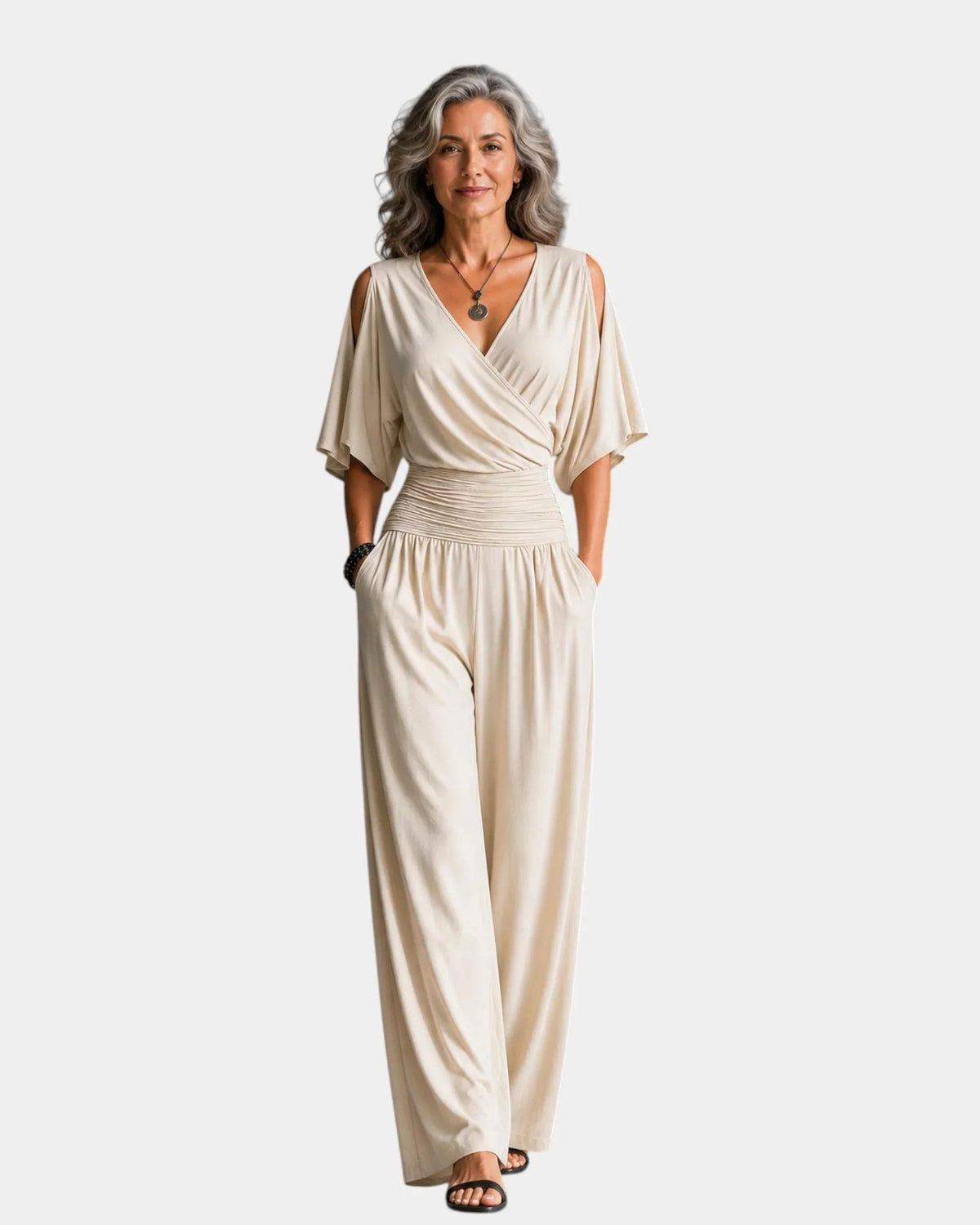 Reine | Elegant Off-the-Shoulder Jumpsuit
