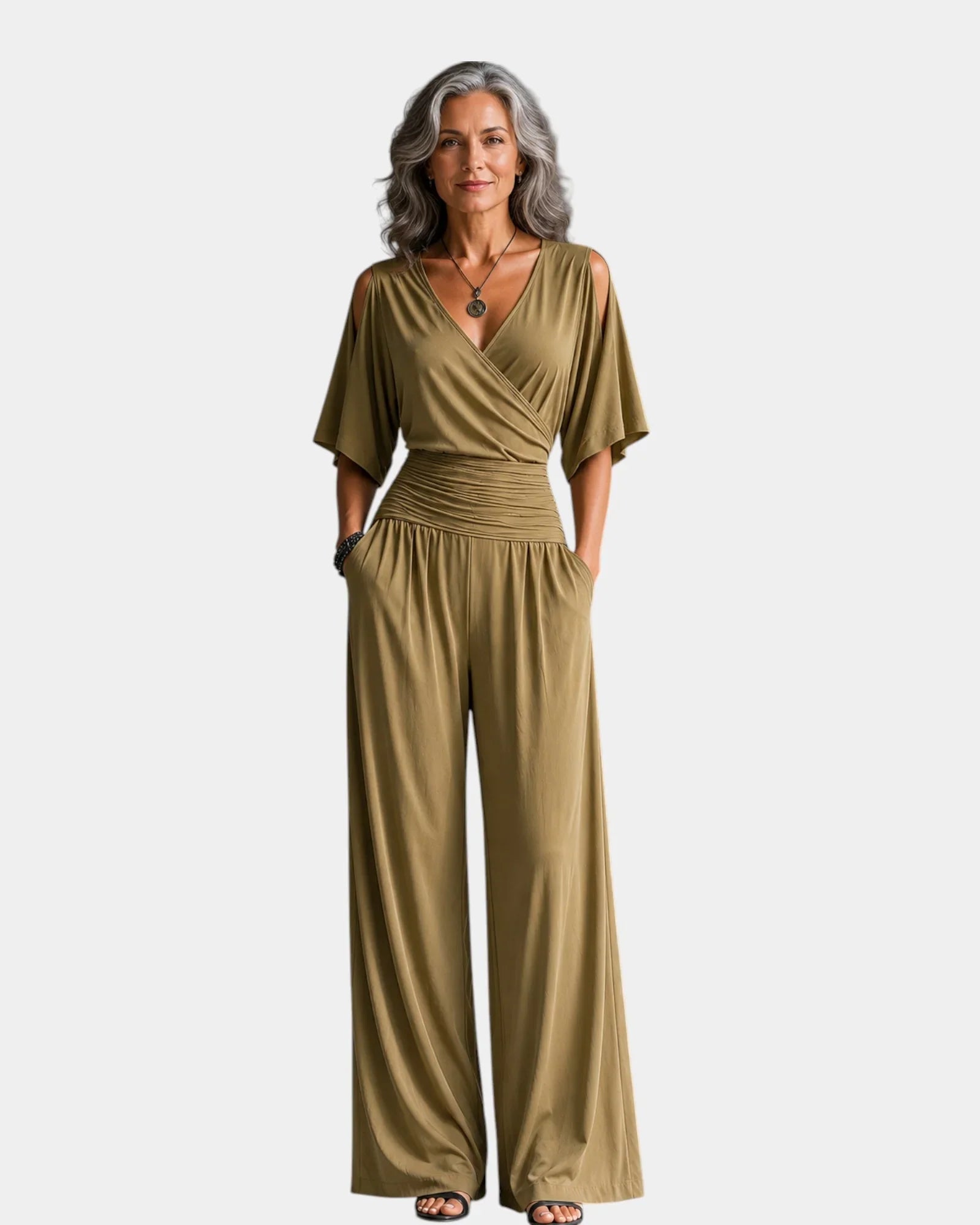 Reine | Elegant Off-the-Shoulder Jumpsuit