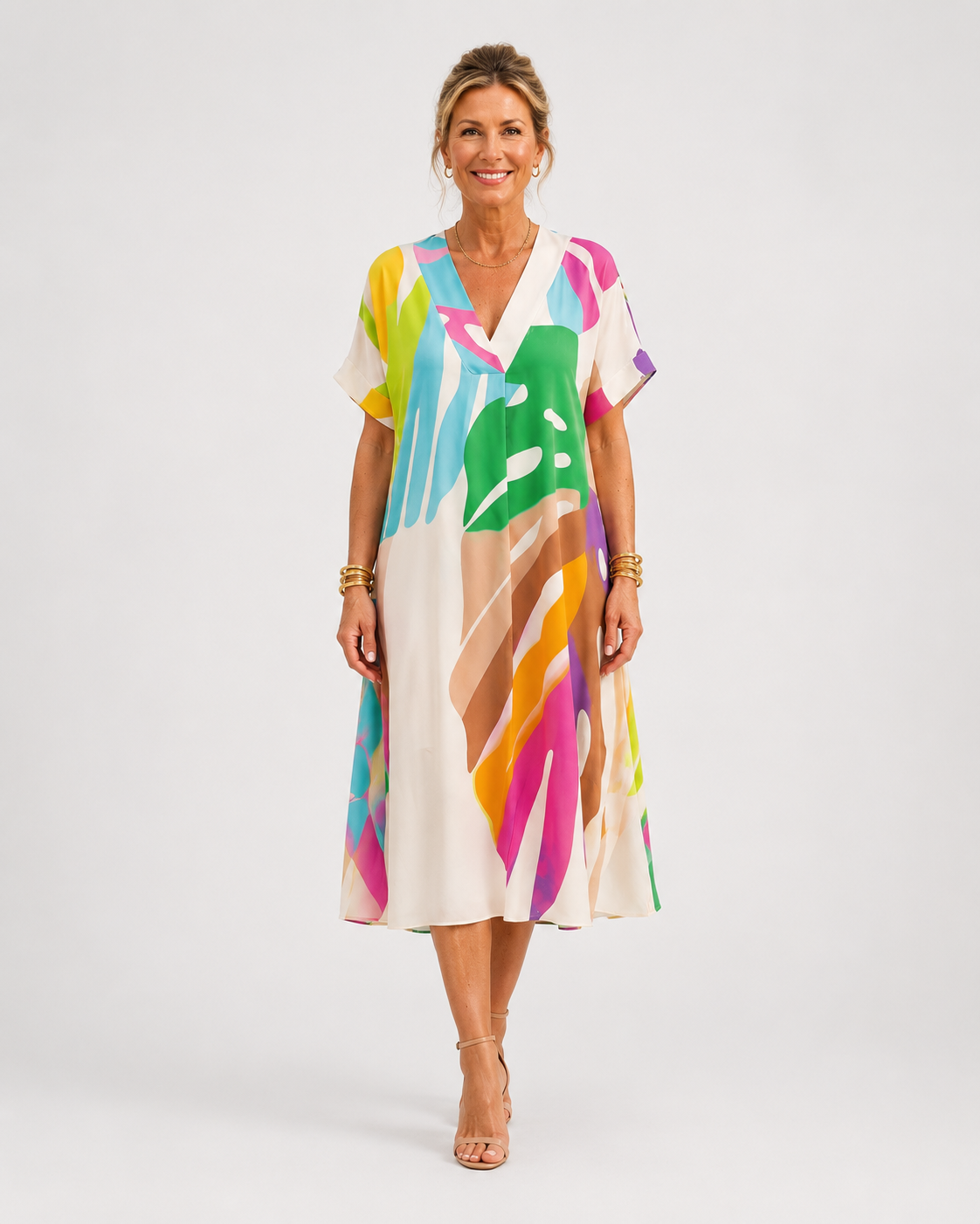 Audomare | Lightweight V-neck dress