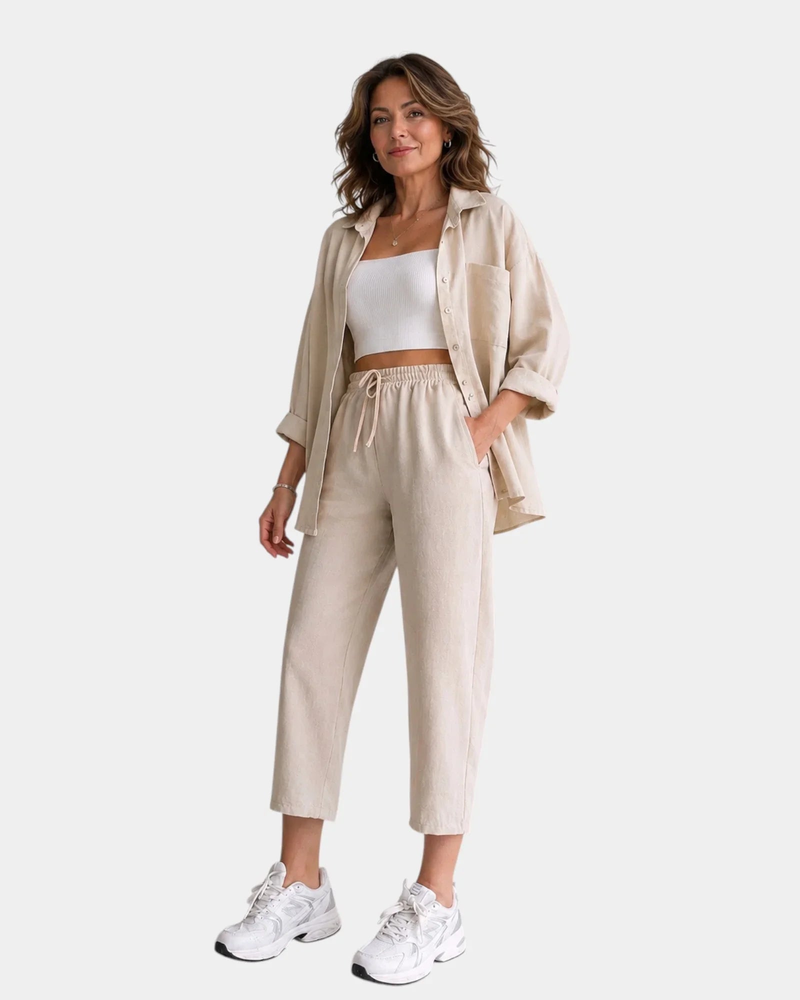 Petronille | Lightweight shirt and trousers set
