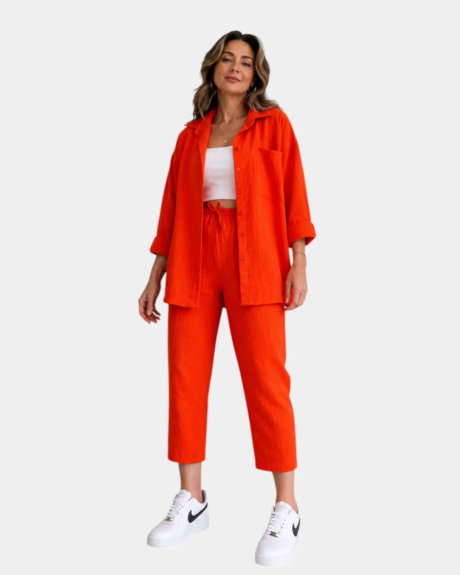 Petronille | Lightweight shirt and trousers set