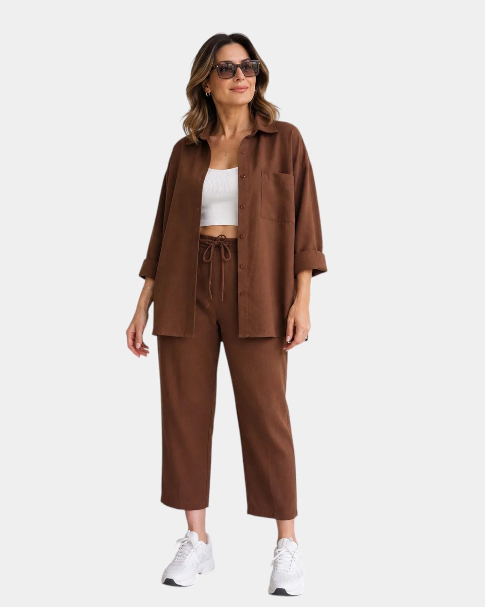 Petronille | Lightweight shirt and trousers set