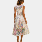 Octavie | Sleeveless Floral Midi Dress