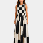 Angelica | Sleeveless Check Dress