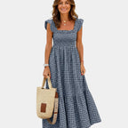 Inaëlle | Vintage Check Maxi Dress