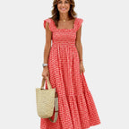 Inaëlle | Vintage Check Maxi Dress