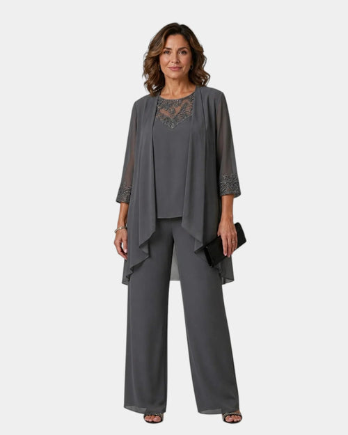 Adalie | Matching trousers, blouse, and coat set