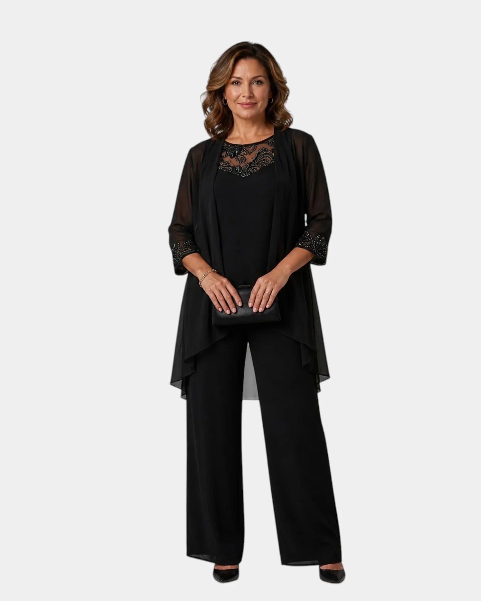 Adalie | Matching trousers, blouse, and coat set