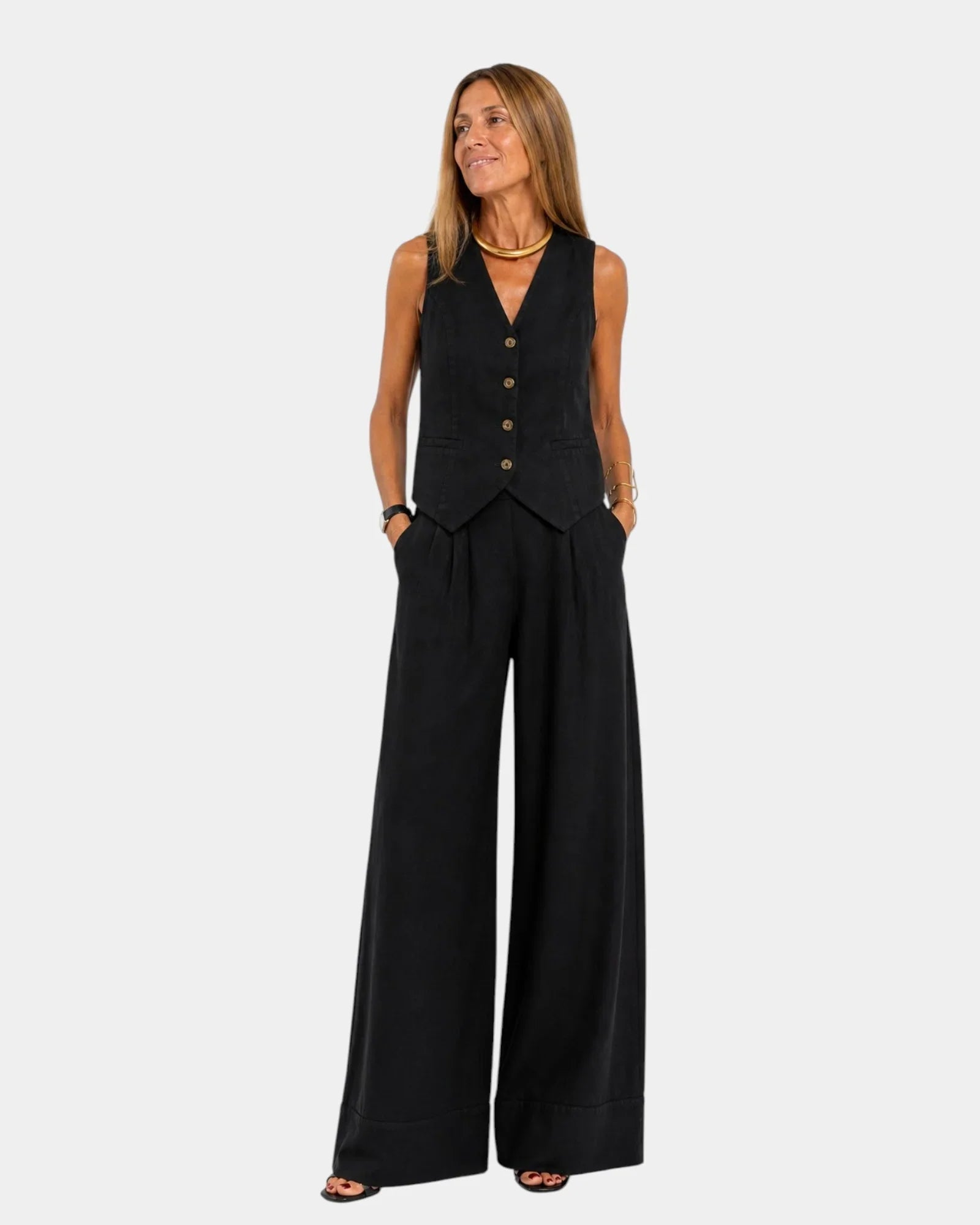 Assia | Sleeveless vest and trousers set