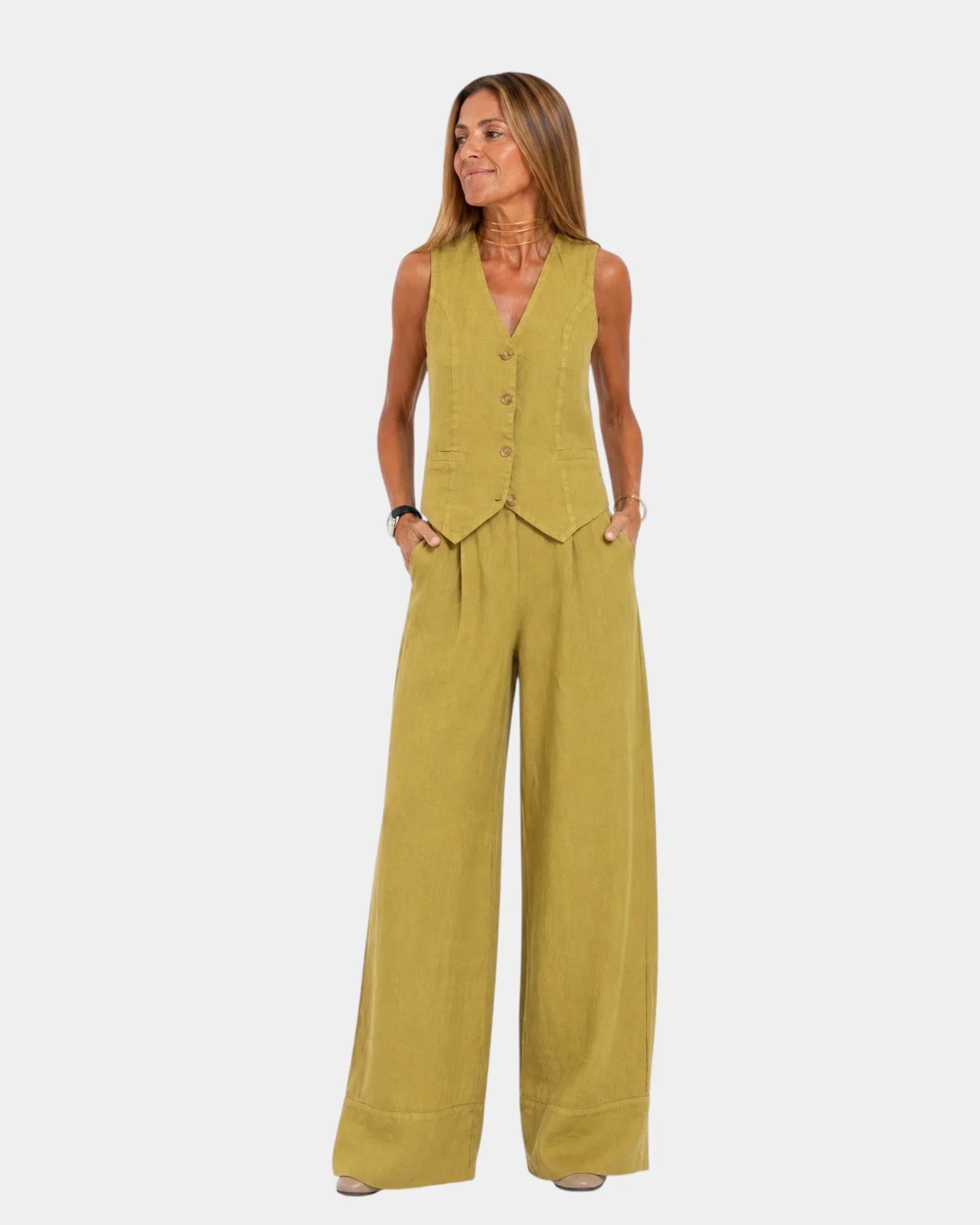 Assia | Sleeveless vest and trousers set