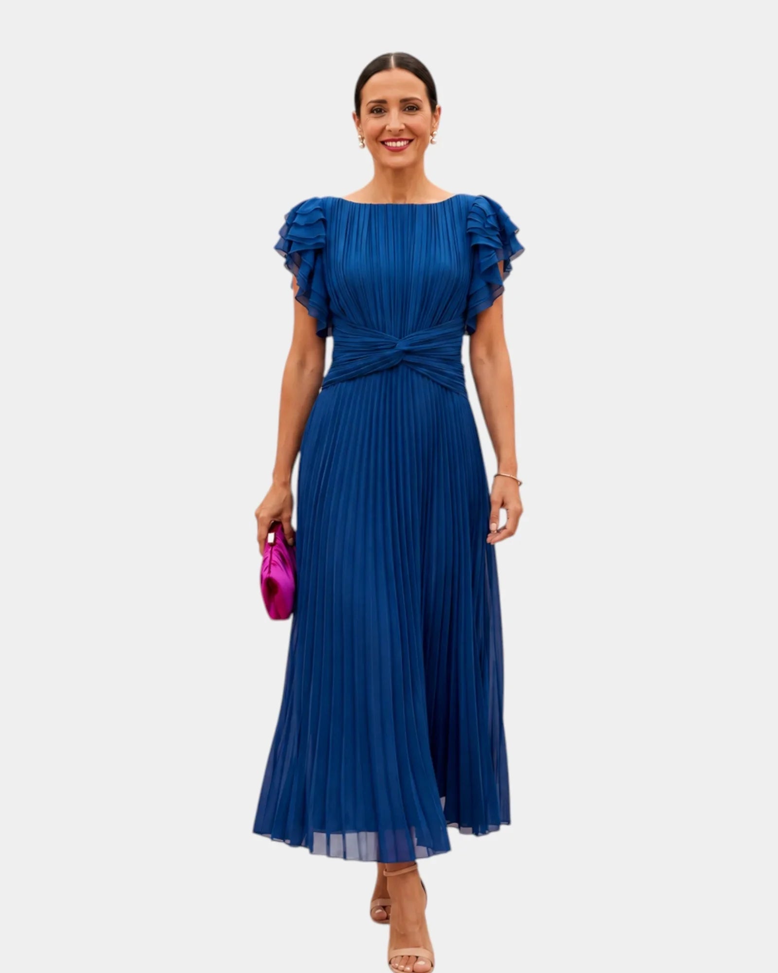 Wiam | Elegant pleated maxi dress
