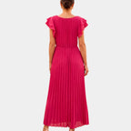 Wiam | Elegant pleated maxi dress