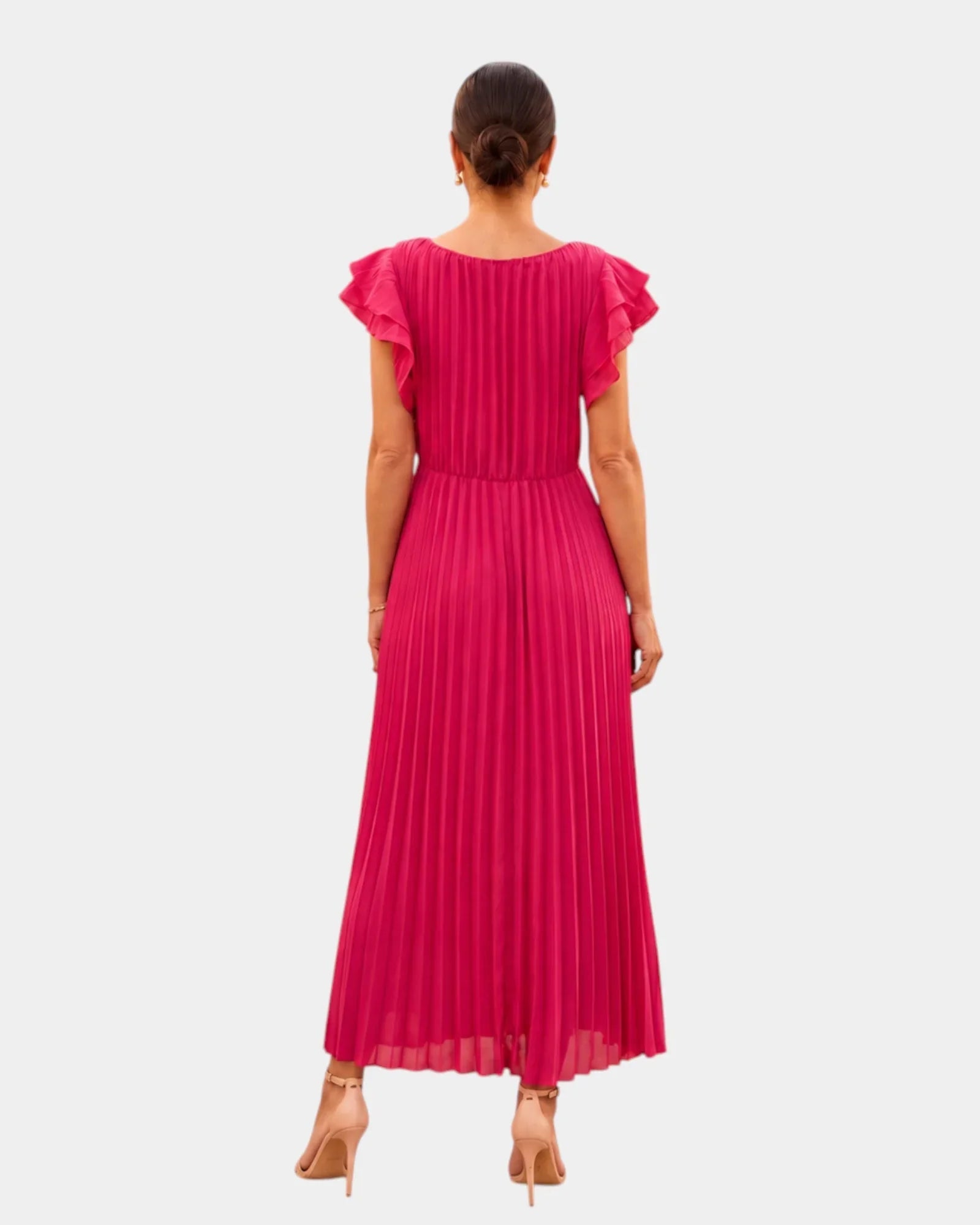 Wiam | Elegant pleated maxi dress