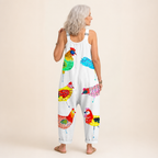 Rosalie | Vibrant Artistic Bird-Print Jumpsuit