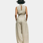 Falyne | Minimalist Tank Top and Wide Leg Trousers Set