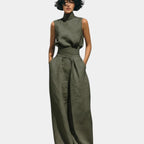 Falyne | Minimalist Tank Top and Wide Leg Trousers Set