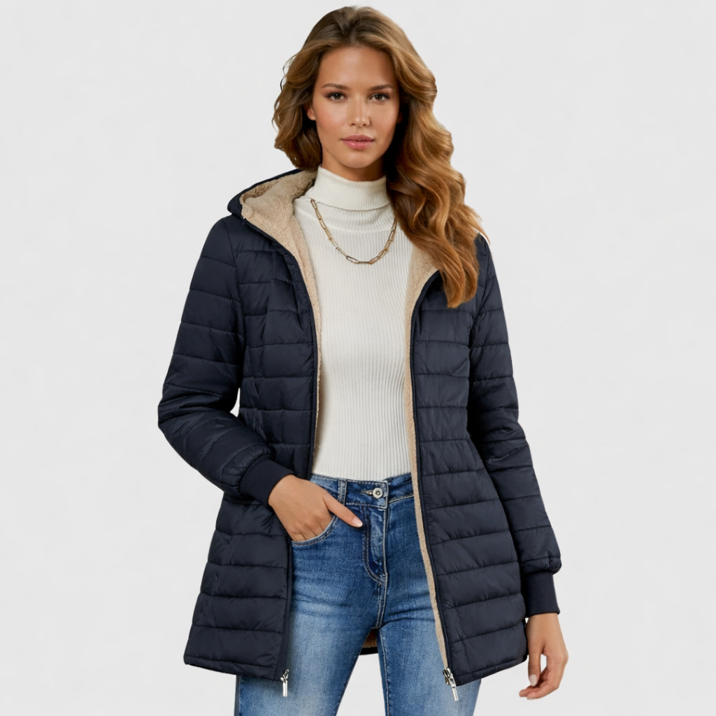 Amandys | Manteau long à manches longues et doublé