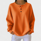 Hélène | Soft Orange Waffle-Knit Jumper