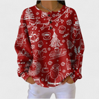 Karla | Red Nordic Christmas Jumper