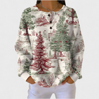 Louna | Cream Winter Forest Jumper
