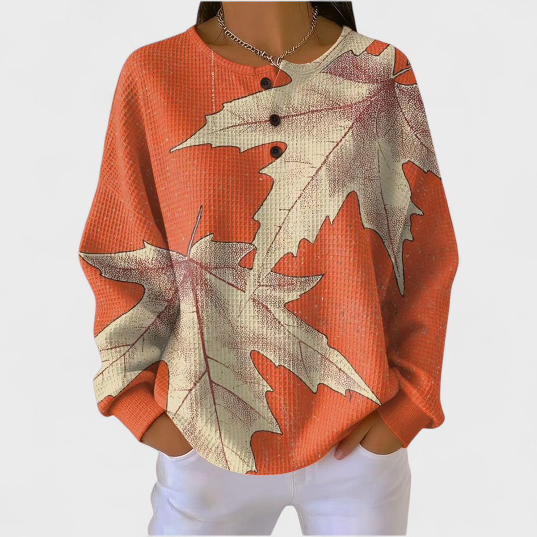 Manon | Orange Autumn Leaf Jumper