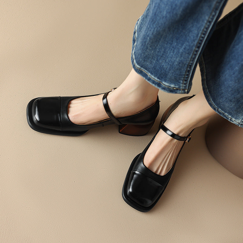 Erel | Women's Block-Heel Mary Jane Court Shoes