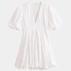 Anastasie | Embroidered Mini Dress with Ruffled Sleeves