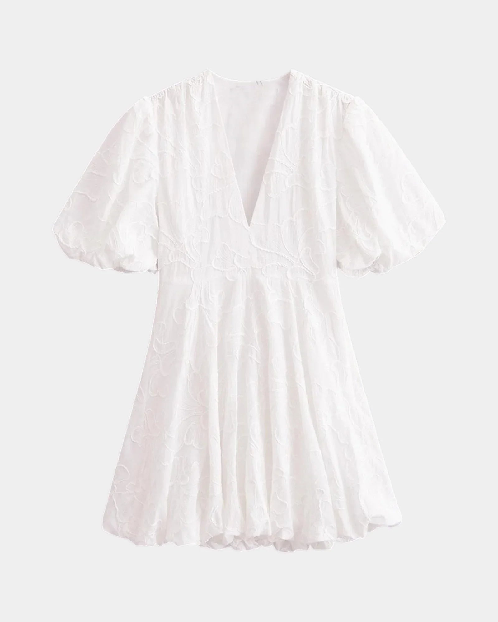 Anastasie | Embroidered Mini Dress with Ruffled Sleeves
