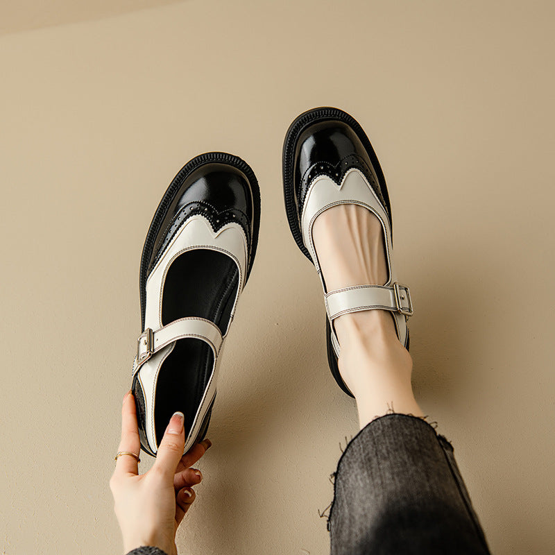 Aurenza | Women's Two-Tone Mary Jane Shoes