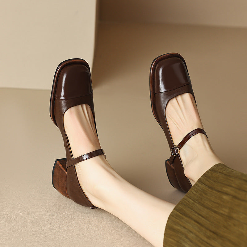 Erel | Women's Block-Heel Mary Jane Court Shoes
