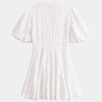 Anastasie | Embroidered Mini Dress with Ruffled Sleeves