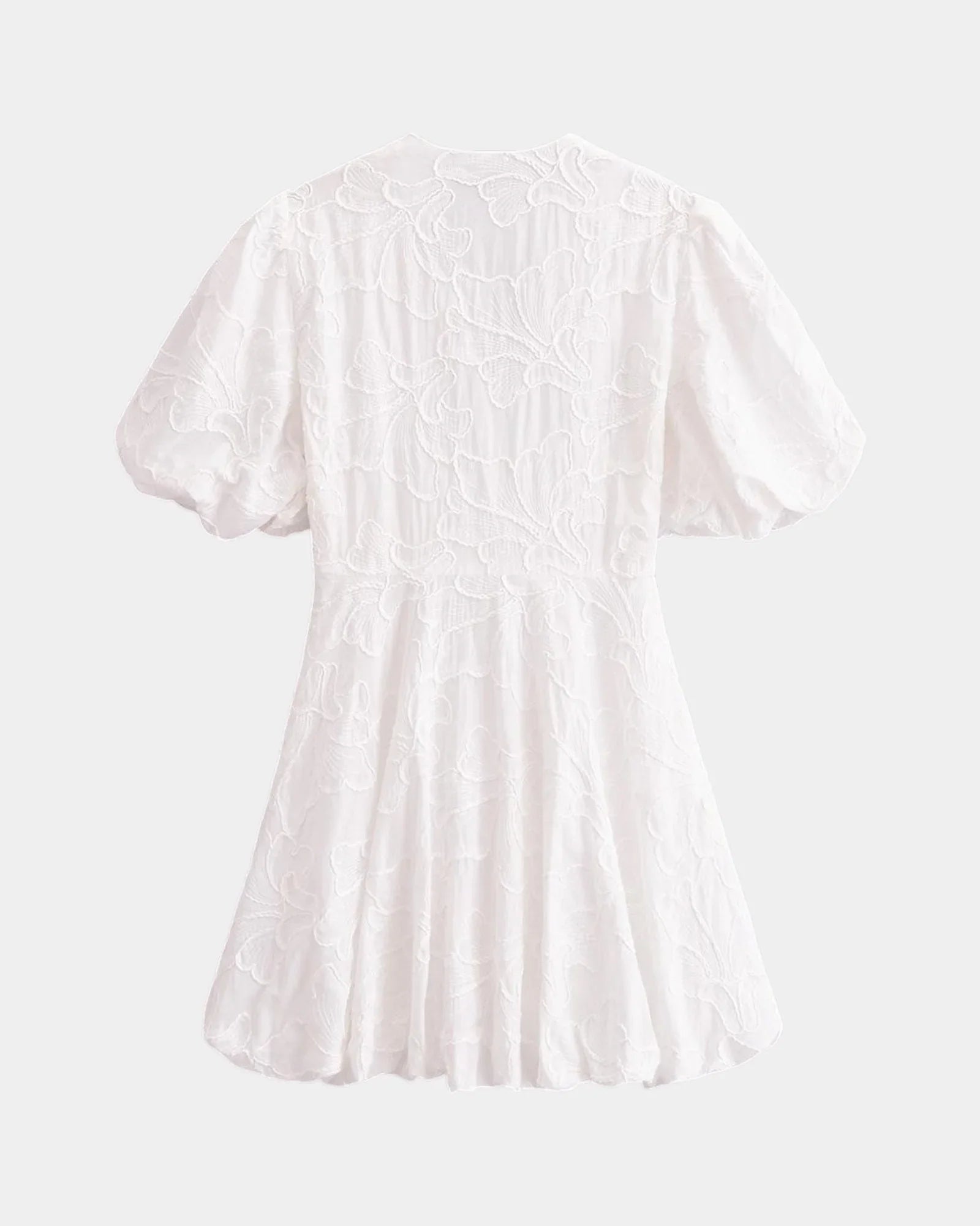 Anastasie | Embroidered Mini Dress with Ruffled Sleeves