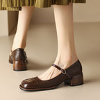 Erel | Women's Block-Heel Mary Jane Court Shoes