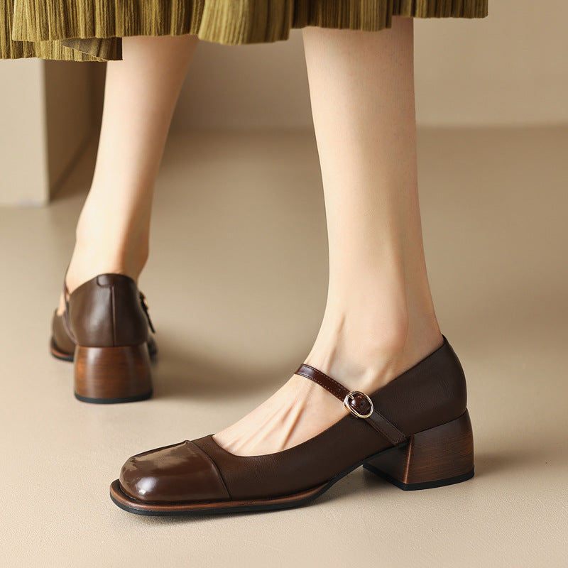 Erel | Women's Block-Heel Mary Jane Court Shoes