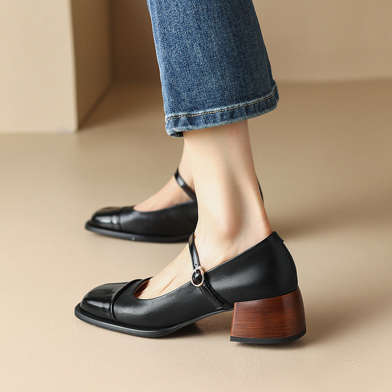 Erel | Women's Block-Heel Mary Jane Court Shoes