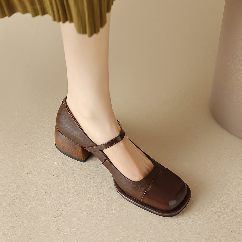 Erel | Women's Block-Heel Mary Jane Court Shoes