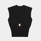Félicie | V-Neck Buttoned Knit Vest