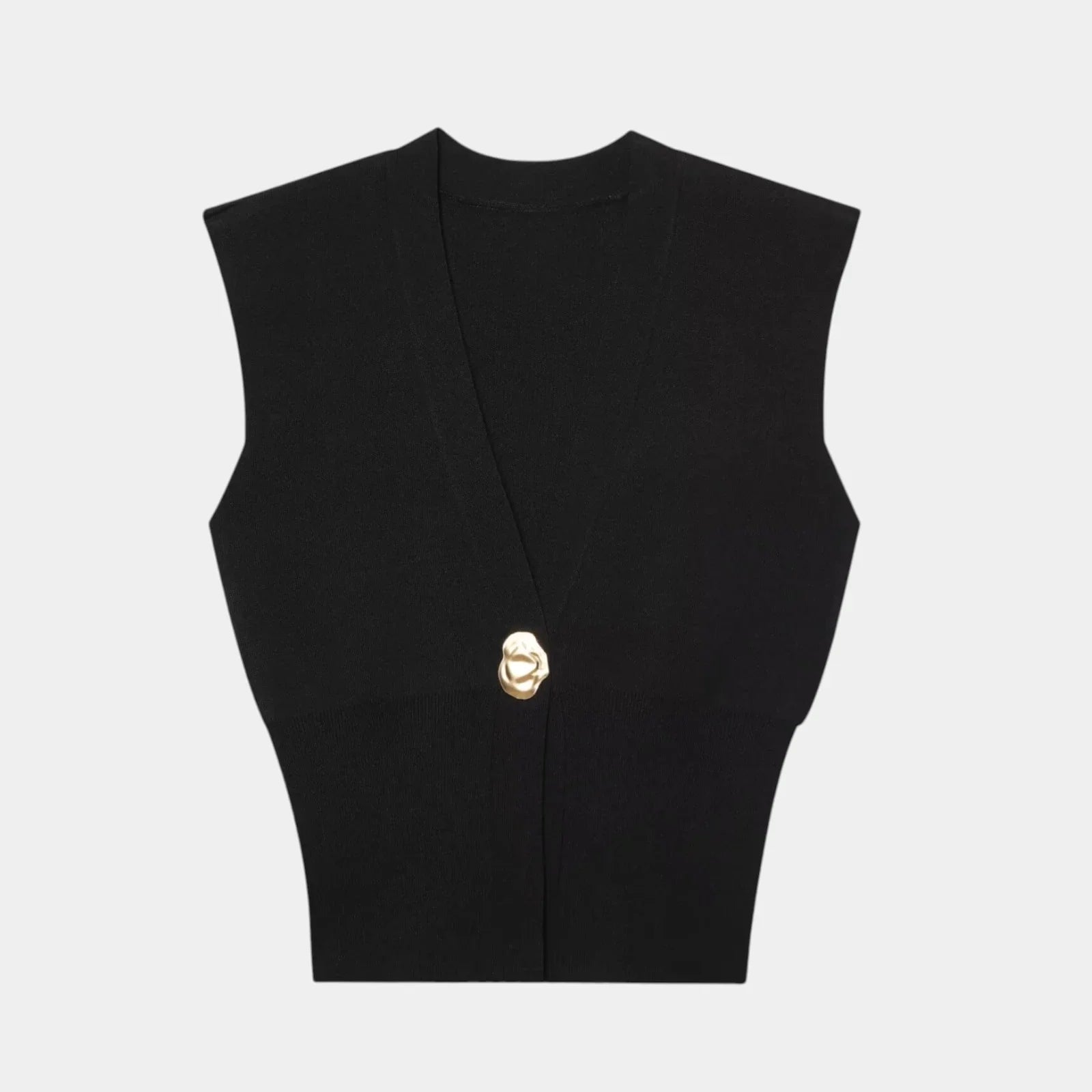 Félicie | V-Neck Buttoned Knit Vest