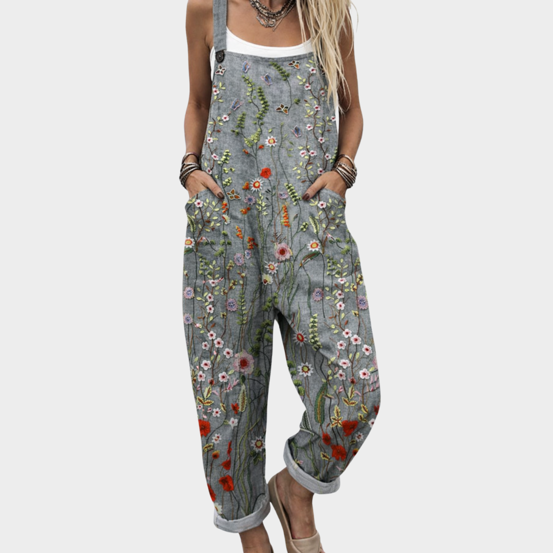 Adeline | Bright Bohemian Country Floral Jumpsuit
