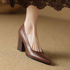 Verona | Elegant Women's Block-Heel Court Shoes