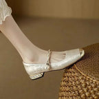 Mestelle | Elegant Women's Mary Jane Shoes with Shimmering Details