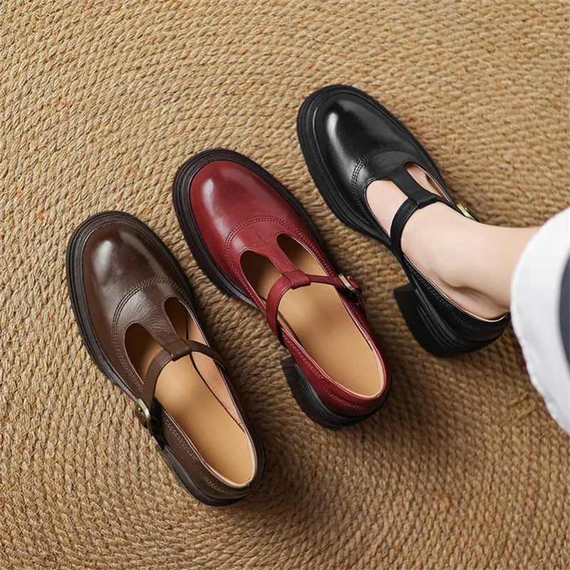 Elvana | Women's Chunky-Heel Mary Jane Shoes