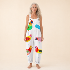Rosalie | Vibrant Artistic Bird-Print Jumpsuit
