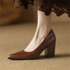 Verona | Elegant Women's Block-Heel Court Shoes