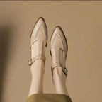 Aurenza | Women's Low-Heel Buckle Shoes