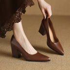 Verona | Elegant Women's Block-Heel Court Shoes
