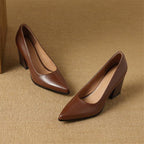 Verona | Elegant Women's Block-Heel Court Shoes